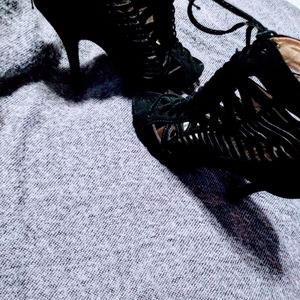 strappy heel booties size 5.5